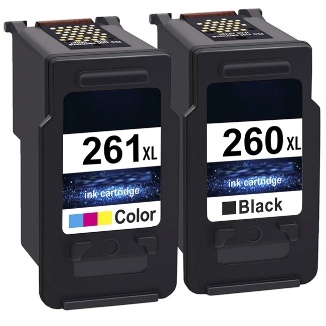 ReChargX Canon 260XL & 261XL High Yield Black & Tri-Color Ink Cartridges (2/Pack)