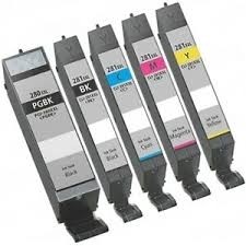 ReChargX® Canon CLI-280XXL Black, CLI-281XXL Black, Cyan Magenta & Yellow Extra High Capacity Ink Cartridges (5/Pack)