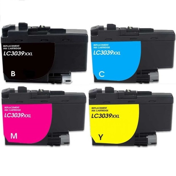 ReChargX Brother LC3039 Ultra High Yield Black, Cyan, Magenta & Yellow Ink Cartridges