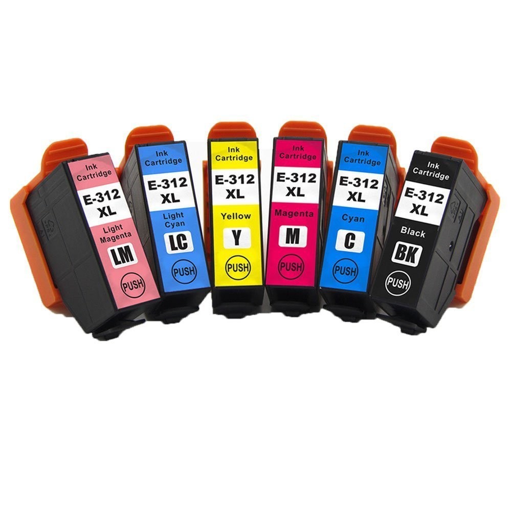 ReChargX Epson 312XL High Yield Black, Cyan, Magenta, Yellow, Light Cyan & Light Magenta Inkjet Cartridges