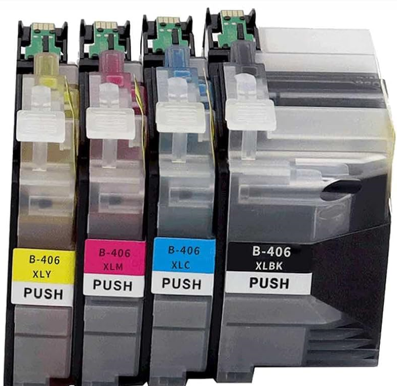 ReChargX Brother LC406XL High Yield Black, Cyan, Magenta & Yellow Ink Cartridges (4/Pack)