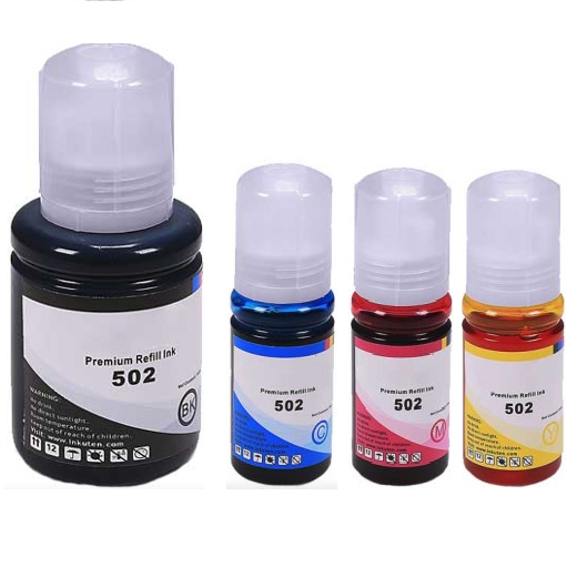 ReChargX Epson T502 Black, Cyan, Magenata & Yellow Ink Refill Bottles