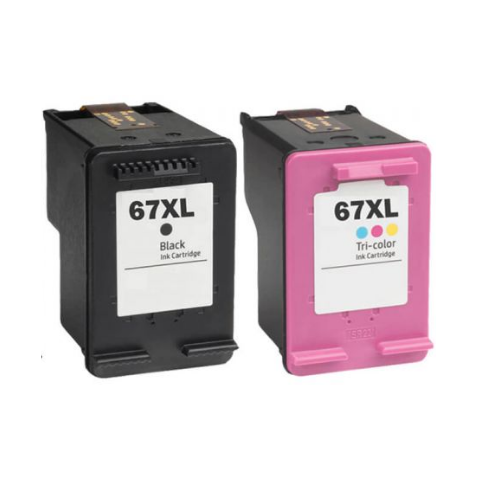 ReChargX HP 67XL, 3YM57AN Black & 3YM58AN Tri-Color Ink Cartridges