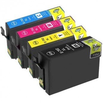 ReChargX Epson 702XL Black, Cyan, Magenta & Yellow High Yield Inkjet Cartridges