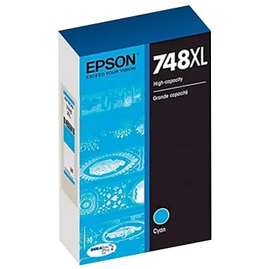Genuine Epson 748XL (T748XL220) High Capacity Cyan Ink Cartridge