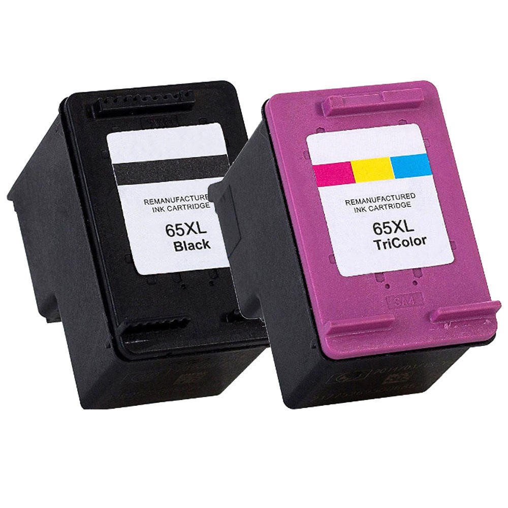 ReChargX® HP 65XL (N9K04AN, N9K03AN) High Yield Black & Tri-Color Ink Cartridges (2/Pack)