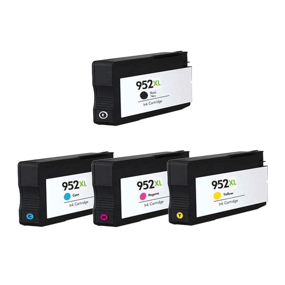 ReChargX® HP 952XL (F6U19AN, L0S61AN, L0S64AN, L0S67AN) High Yield Black, Cyan, Magenta & Yellow Ink Cartridges