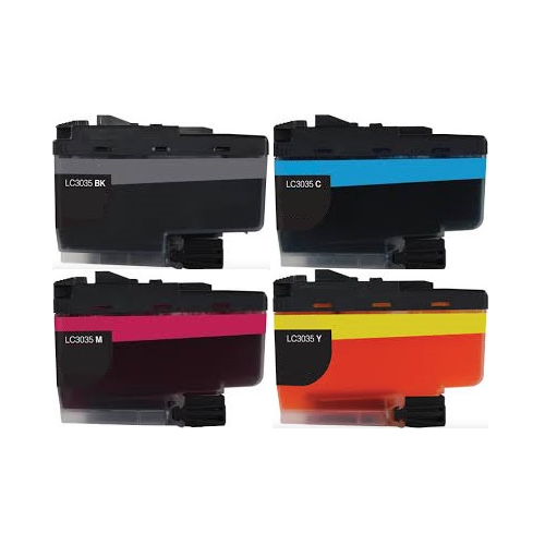 ReChargX® Brother LC3035 Ultra High Yield Black, Cyan, Magenta & Yellow Ink Cartridges