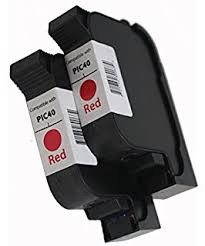 ReChargX® FP Francotyp-Postalia PIC40 Postage Meter Fluorescent Red 2 Pack Ink Cartridge