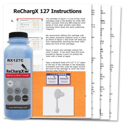 ReChargX Cyan Toner Refill Kit