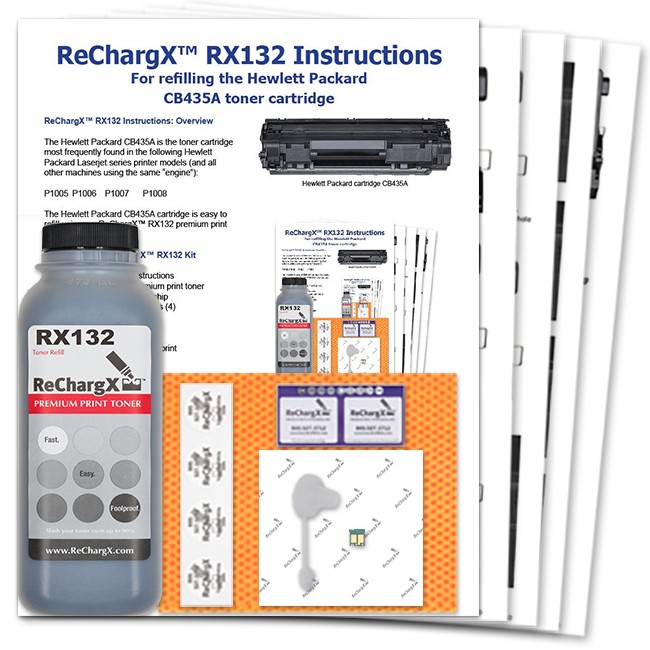 ReChargX® HP CB435A (35A) Toner Refill Kit