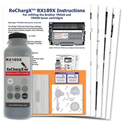 ReChargX® Brother TN420/TN450 High-Yield Toner Refill Kit