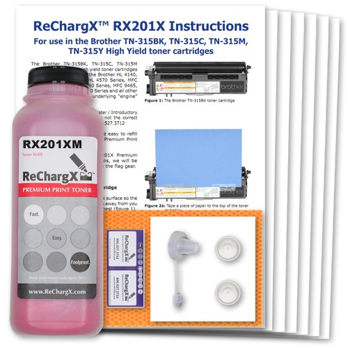 ReChargX High-Yield Magenta Toner Refill Kit