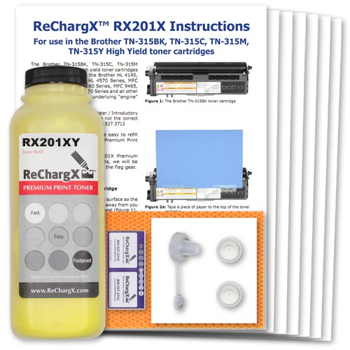 ReChargX High-Yield Yellow Toner Refill Kit