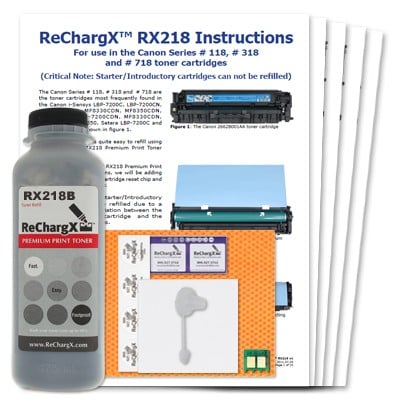 ReChargX Canon 118 (2662B001) Black Toner Refill Kit