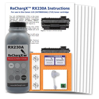 ReChargX® Canon 119, 3479B001 Standard-Yield Toner Refill Kit