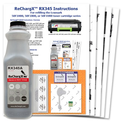 ReChargX® Lexmark 501X Extra High-Yield Toner Refill Kit