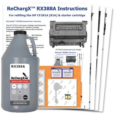 ReChargX® HP CF281A (81A) Standard Yield Toner Refill Kit