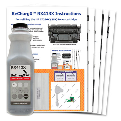 ReChargX® HP CF226X (26X) high-yield toner refill kit