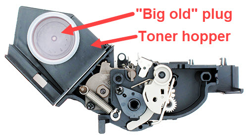Toner Hopper and "Big Old" Plug