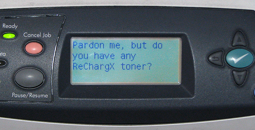 Pardon me, do you have any ReChargX toner?